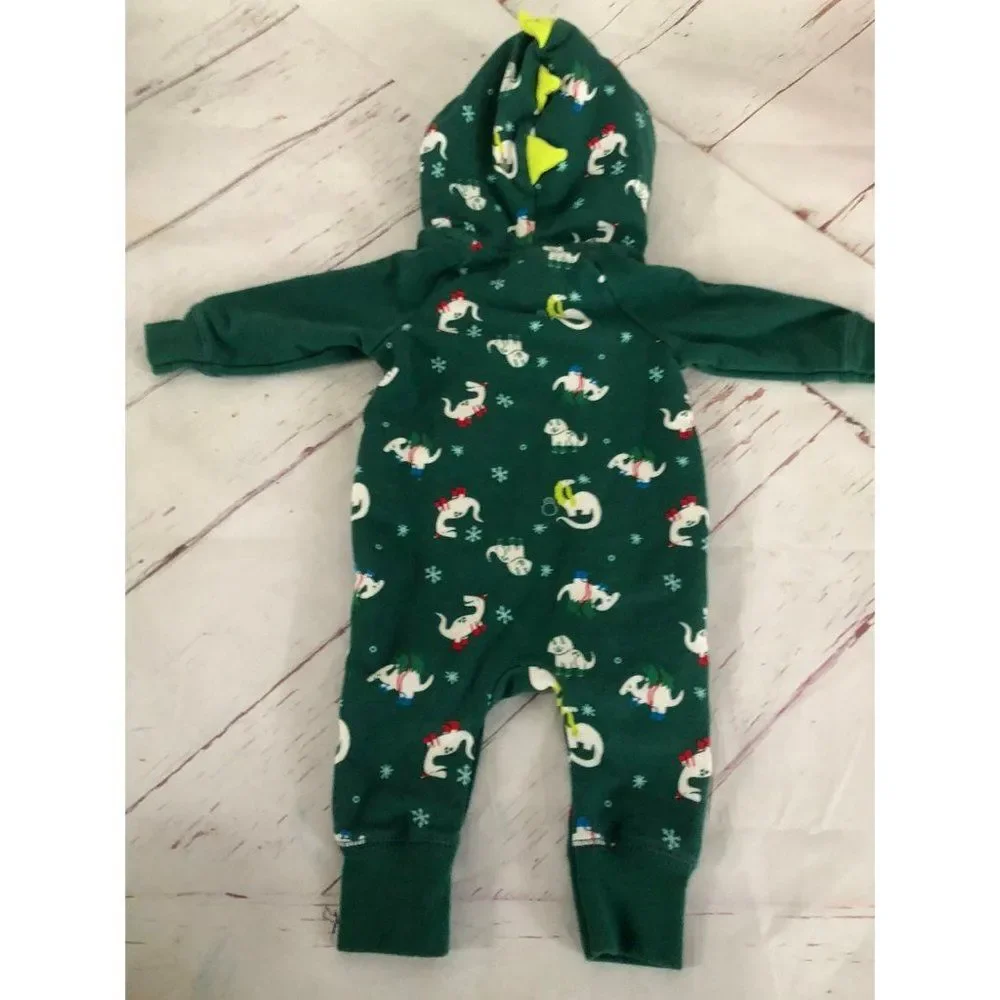 Baby nb newborn dinosaur xmas romper